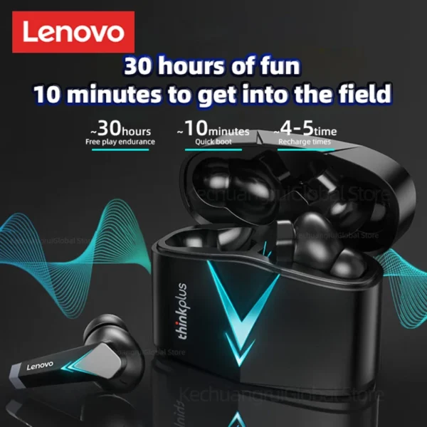 Original Lenovo LP6 TWS Gaming Earbuds Noice Cancelling Wireless Earphone HIFI Music Bluetooth Headphones with Dual Mode Headset - Image 5
