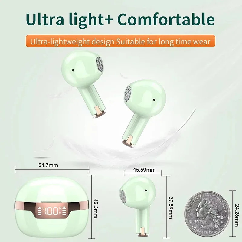 J97 TWS Bluetooth Earphone True Wireless Earbuds In-Ear Headphones Touch Control Waterproof Sports Headest With Mic For Phone - Image 5