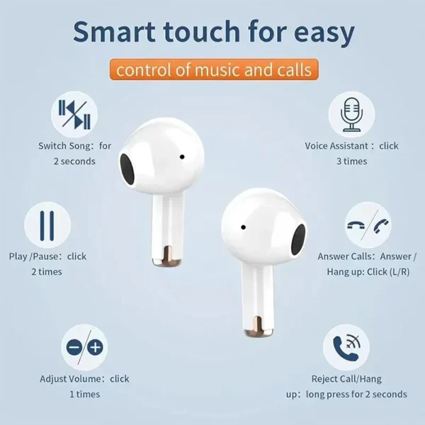 J97 TWS Bluetooth Earphone True Wireless Earbuds In-Ear Headphones Touch Control Waterproof Sports Headest With Mic For Phone - Image 2