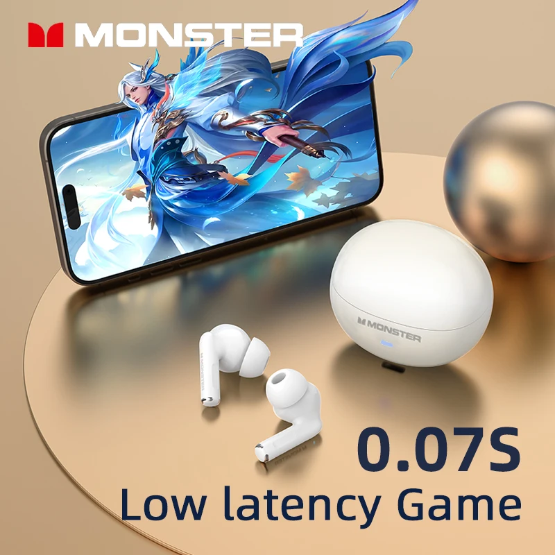 Monster MQT39 Wireless Bluetooth 6.0 Earphones TWS Hifi Stereo Headphones Noise Reduction Gaming Earbuds Sports Headset With Mic - Image 5