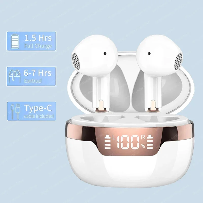 J97 TWS Bluetooth Earphone True Wireless Earbuds In-Ear Headphones Touch Control Waterproof Sports Headest With Mic For Phone